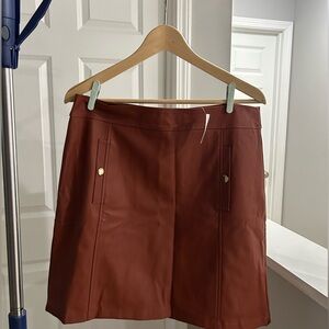LOFT Faux leather skirt- Size 12 NWT
